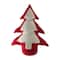 15" Red & White Contemporary Christmas Tree Tabletop Décor